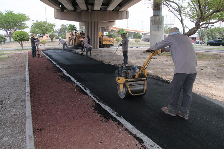 Avanzan trabajos de Parque Lineal Periférico en Matamoros