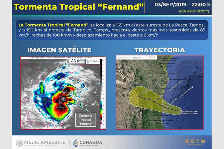 Suspende SET clases en 21 municipios por Tormenta “Fernand”
