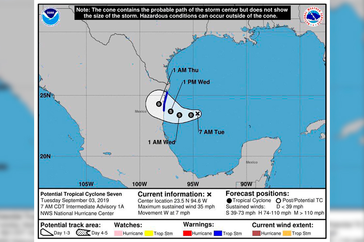 Entrará por Soto La Marina tormenta tropical