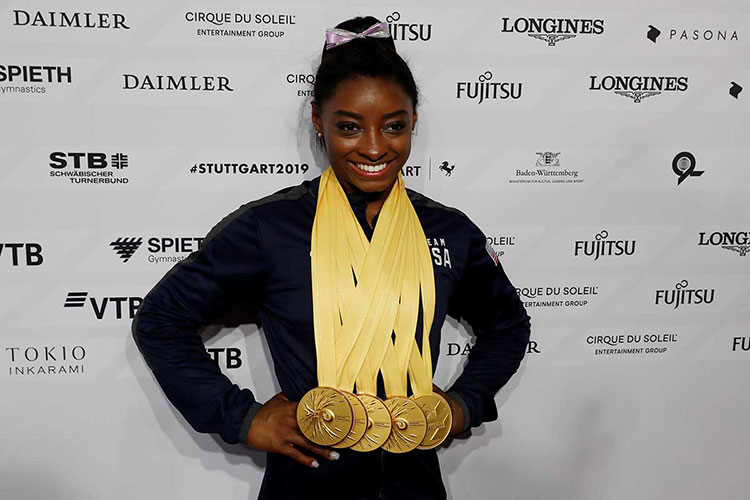 Simone Biles hace historia con 25 medallas