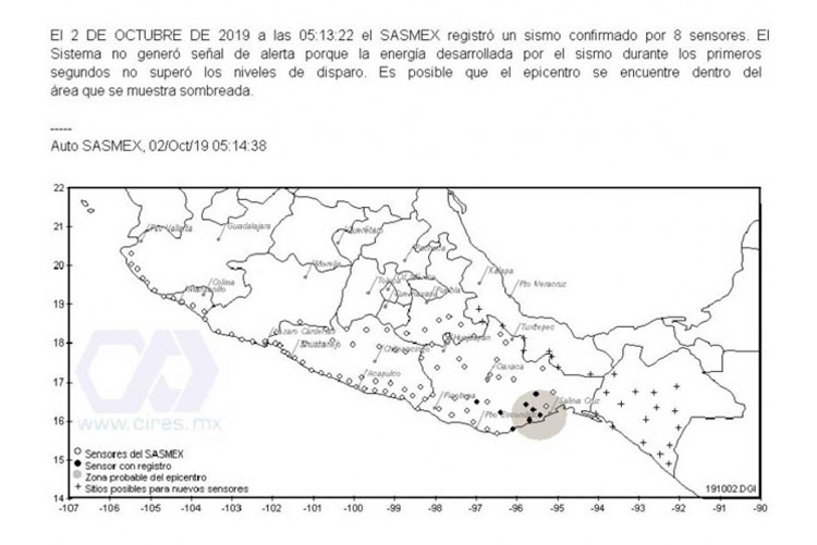 Reportan sismo de 5.6 grados en Oaxaca