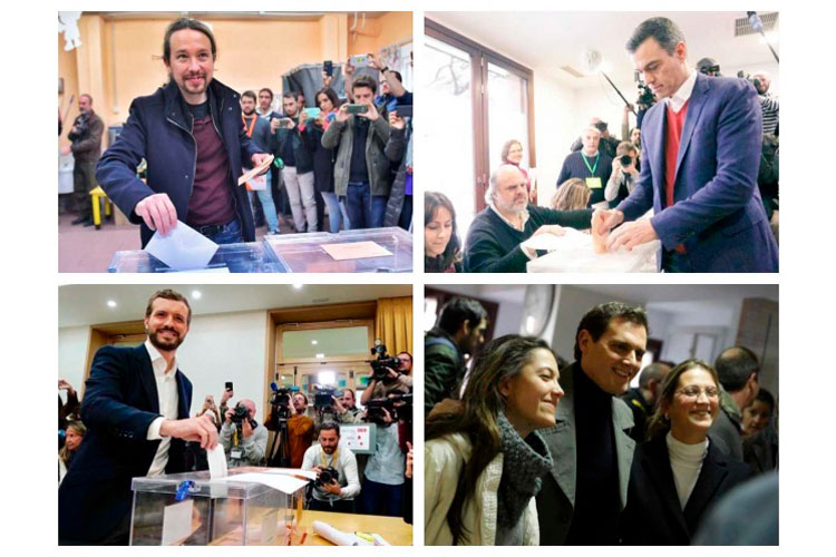Votan candidatos a la presidencia de España