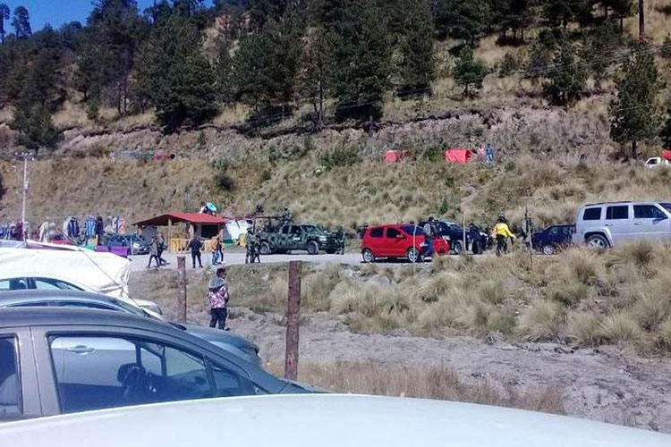 Guardia Nacional realiza operativo en Nevado de Toluca por secuestro de turistas