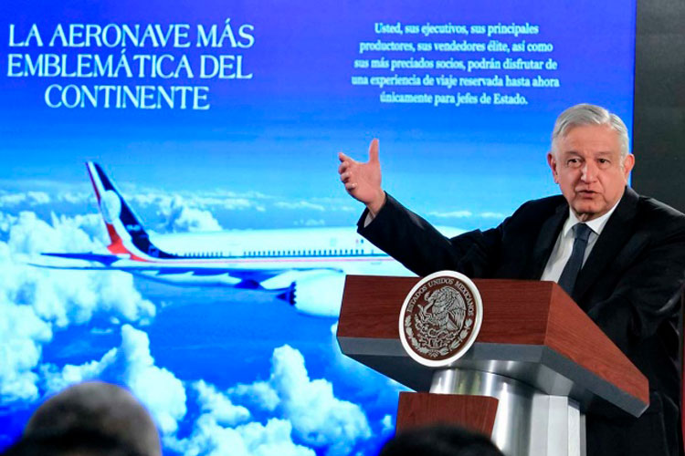 Plantean sacar el avión presidencial en rifa; $500 el cachito