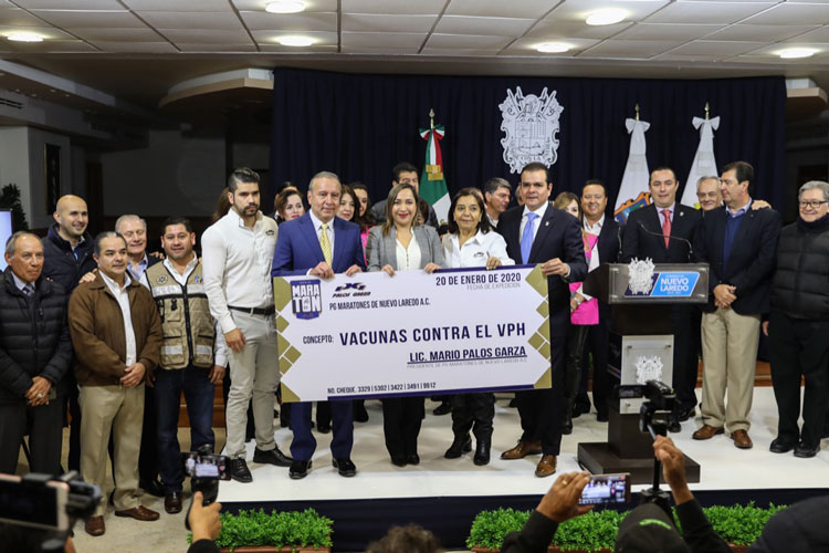 Entregan Rivas y Palos recursos para 4° Campaña contra el VPH