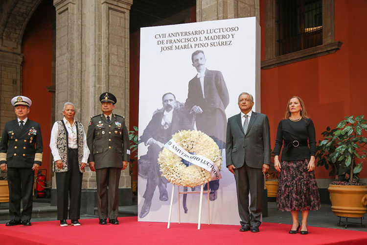 Gobierno retoma ideales de Madero para resistir reacciones conservadoras: AMLO