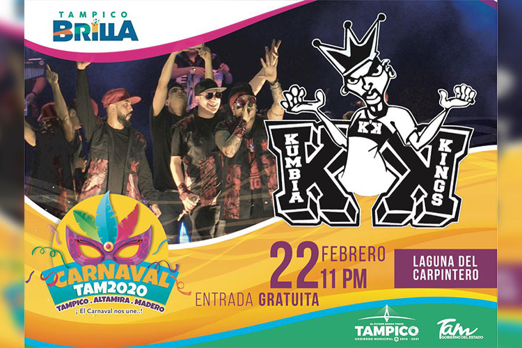 Los Kumbia Kings Estarán Presentes en Tampico Durante el Carnaval Tam 2020