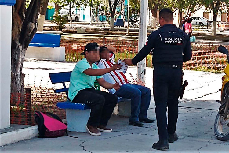 Policía Estatal sale a pedir a ciudadanos regresar a casa