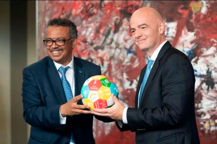 La FIFA y la OMS se alían para combatir el COVID-19