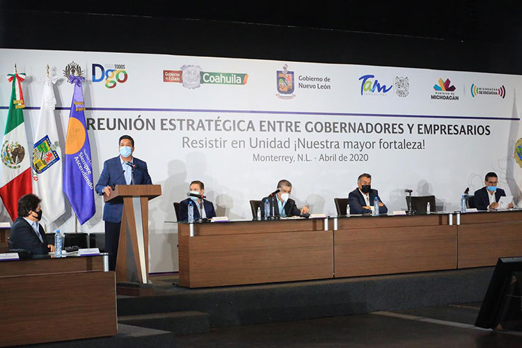 Crean frente Gobernadores e IP para reducir impactos de Covid19