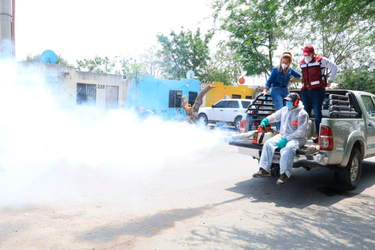 Sanitizan colonias en Matamoros y evitar coronavirus