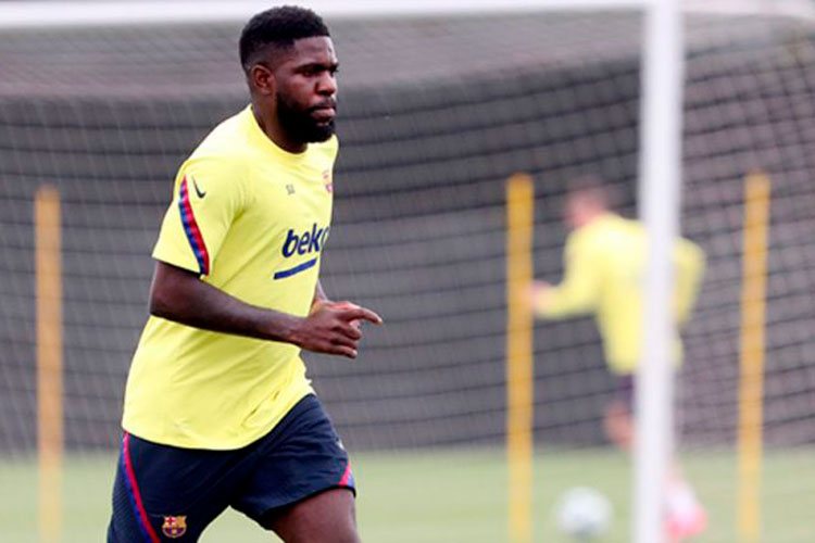 Segunda práctica y Umtiti se lesiona