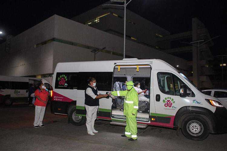 Brinda DIF Tampico Transporte Seguro y Gratuito a Trabajadores de la Salud