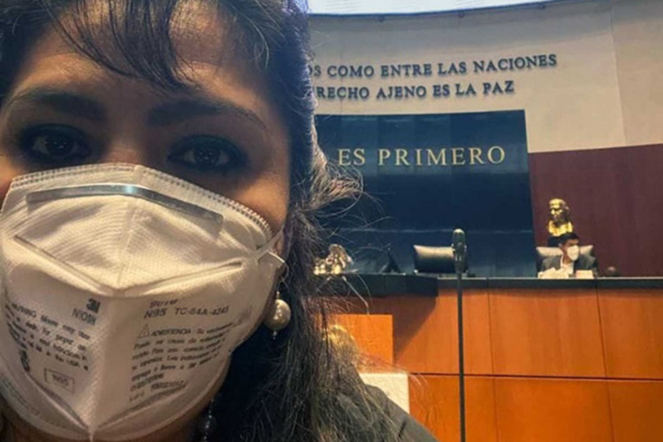 Delicada, Nestora Salgado a causa del Covid-19