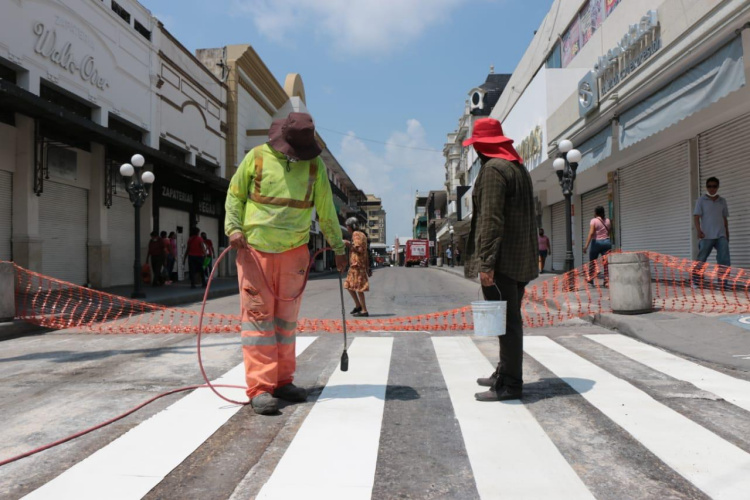 Brindan Mayor Seguridad a Viandantes en la Zona Centro