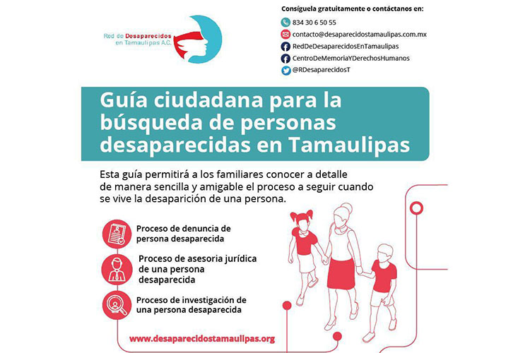 Crean Guía para búsqueda de personas en Tamaulipas