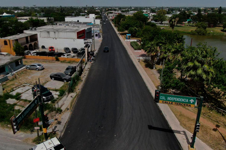 Registra Matamoros avance del 95% en pavimentación de avenida Solidaridad