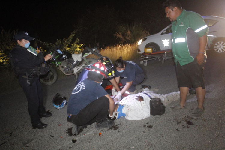 Frentazo de motociclistas deja un muerto en El Mante