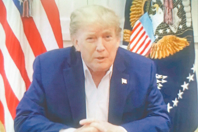 Trump dice que mejora; pero “aún no está fuera de peligro”