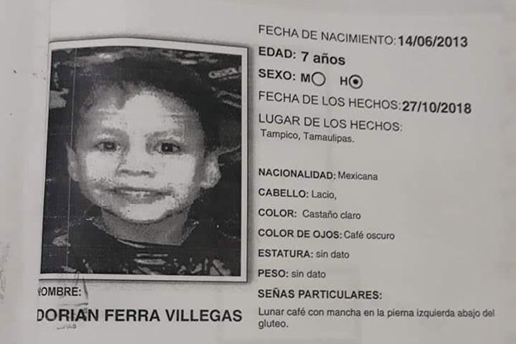 Sigue búsqueda del Niño Dorian Ferra desaparecido en Tampico