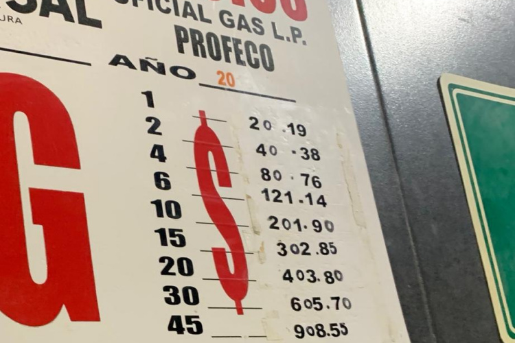 Aumenta gas LP $43.5 en cierre del 2020
