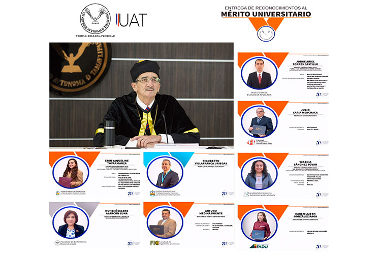 Entrega Rector reconocimientos al Mérito Universitario UAT 2020