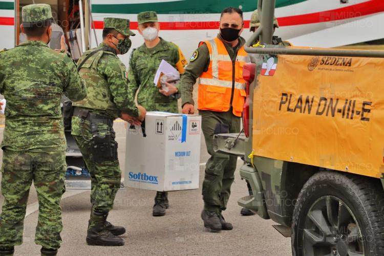 Aterrizan vacunas contra Covid19 a Tamaulipas