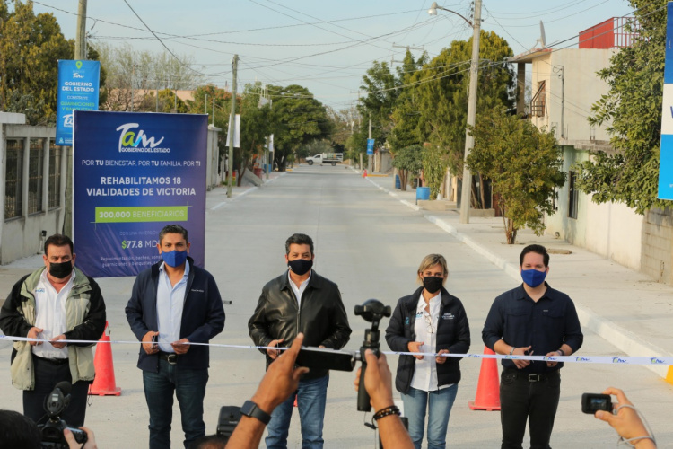 Supervisa Gobernador programa de pavimentaciones en Ciudad Victoria