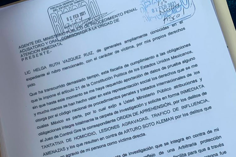 Piden a Fiscalía acelerar investigación contra Arturo Soto