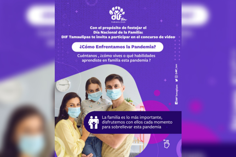 DIF Tamaulipas invita a concurso de video para celebrar el Día de la Familia