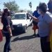 Caos en el Polyforum por vacuna en auto