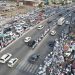 Espectacular Bandereo del PAN en Avenida Hidalgo