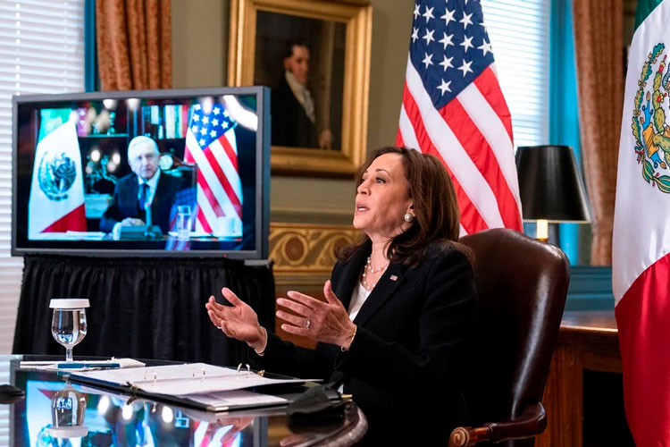 México y EEUU deben combatir violencia y corrupción juntos: Kamala Harris a AMLO