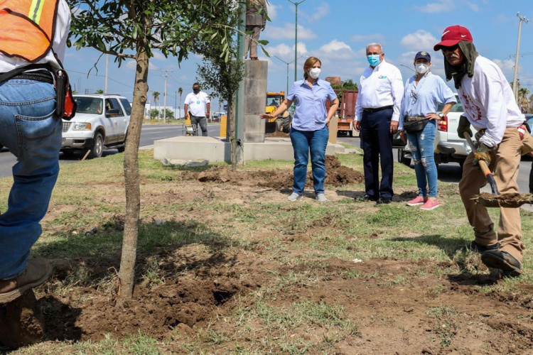 Arranca Sanmiguel reforestación de NLD en Calzada de los Héroes