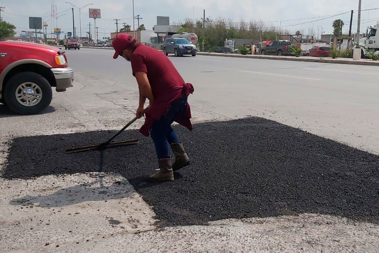 Gobierno de Matamoros rehabilita pavimentos de forma permanente
