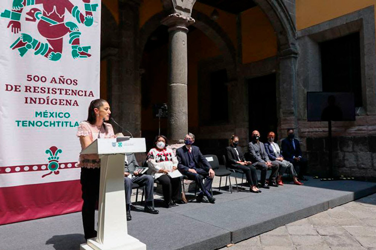 ‘Me siento orgullosa de nuestro pasado’: Sheinbaum por los 500 años