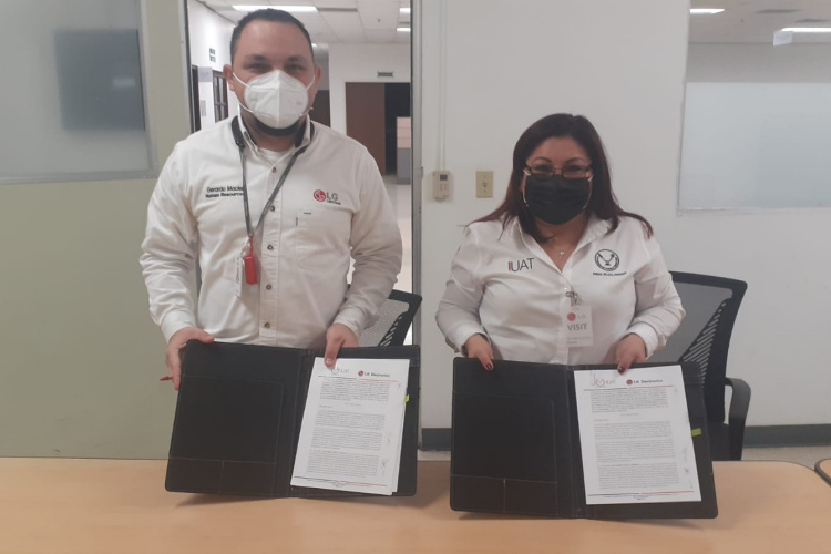 Firman convenio la Unidad Académica UAT de Río Bravo y LG Electronics