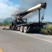 Se incendia grúa a la altura de González