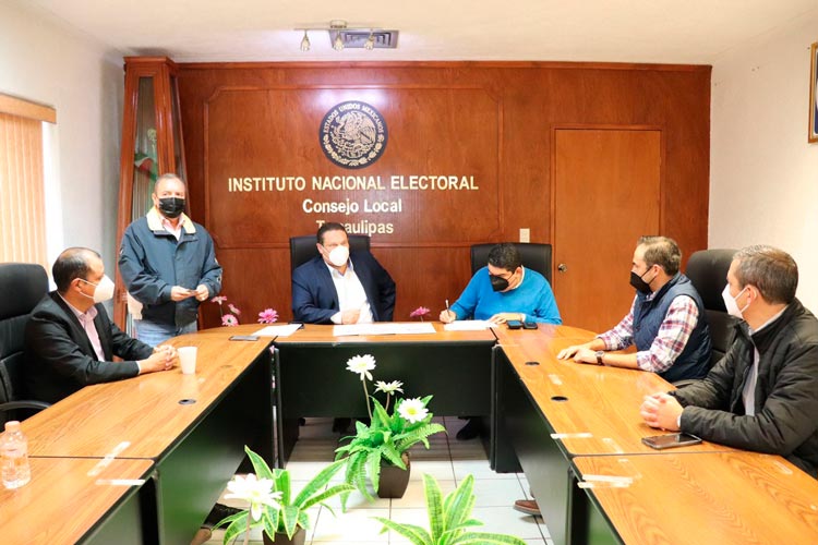 Entrega INE a IETAM Lista Nominal de Electores