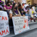 Feministas ‘tapizan’ con protesta plaza de Gobierno en Ciudad Victoria