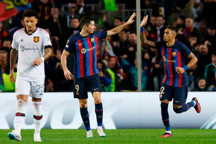 Barcelona y Manchester United en vibrante empate