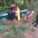 Guardia Estatal auxilia a lesionado por percance vial