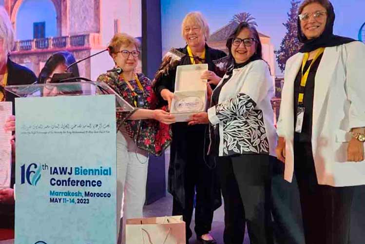 La presidenta de la Corte, Norma Lucía Piña, recibe premio de Derechos Humanos 2023