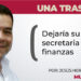 Dejaría su cargo secretaria de finanzas