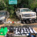 Decomisa SEDENA armas y camionetas a delincuencia de dos municipios