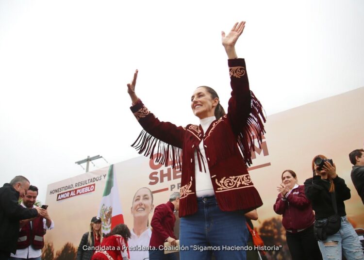 Trato de iguales con EU no de sumisión: Claudia en Nuevo Laredo