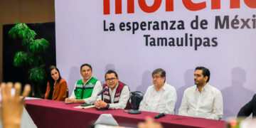 Dan a Peña Ortiz respaldo total del Verde, PT y Delegado de Morena tras nominación