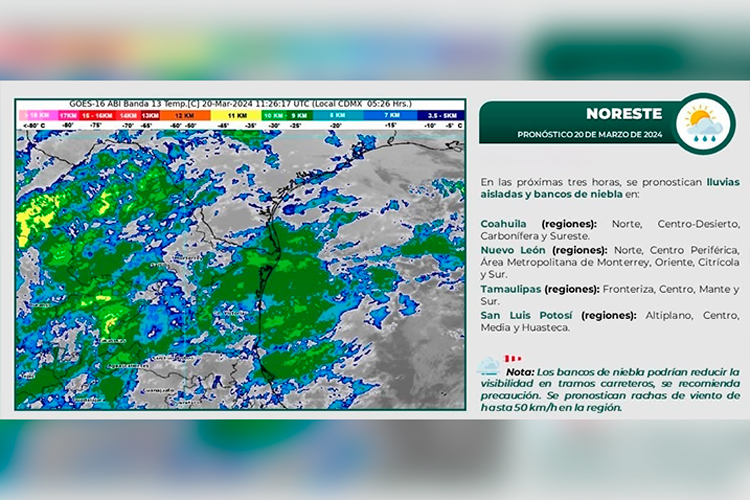 Recomienda PC Reynosa precaución ante lluvias aisladas