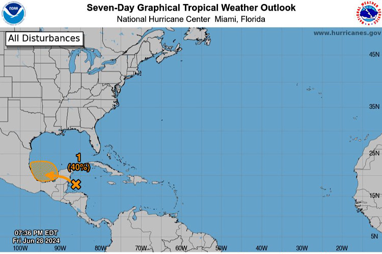 Monitorean Disturbio Tropical 94L con trayectoria hacia Tamaulipas