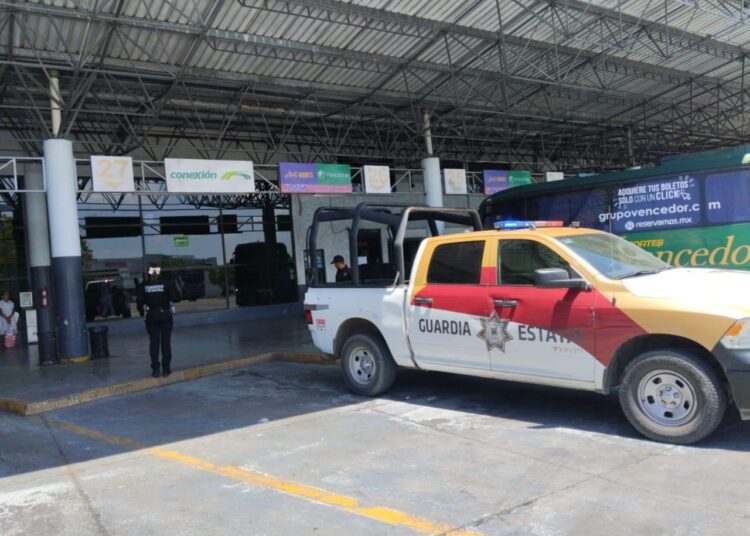 Vigilancia permanente de la Guardia Estatal en centrales de autobuses